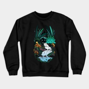 Green creatures in the dark Crewneck Sweatshirt